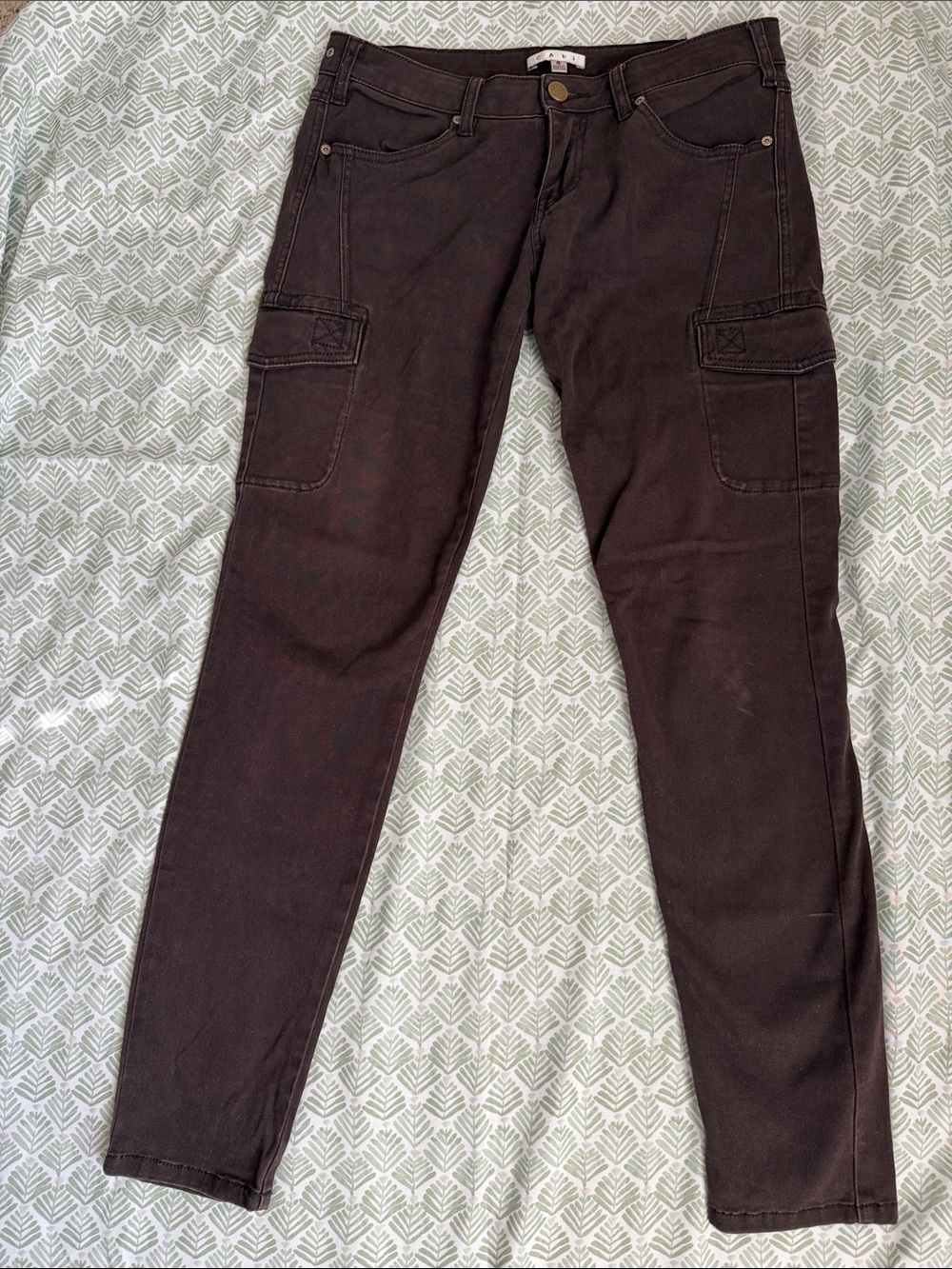 CAbi Skinny Cargo Jeans in Dark Brown